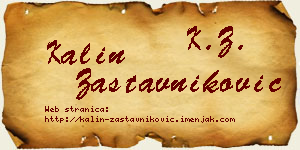 Kalin Zastavniković vizit kartica